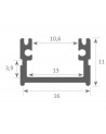 LPR Siver Aluminium Profile for LED Strips 2 mts