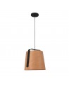 Buy STOOD PENDANT LAMP 1XE27 NEGRO + WOOD MAX 20W, Faro Barcelona, 29848