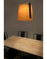 Buy STOOD PENDANT LAMP 1XE27 NEGRO + WOOD MAX 20W, Faro Barcelona, 29848