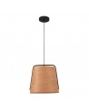 Buy STOOD PENDANT LAMP 1XE27 NEGRO + WOOD MAX 20W, Faro Barcelona, 29848