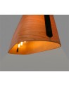 Buy STOOD PENDANT LAMP 5XE27 NEGRO + WOOD MAX 20W, Faro Barcelona, 29849