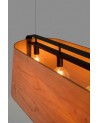 Buy STOOD PENDANT LAMP 5XE27 NEGRO + WOOD MAX 20W, Faro Barcelona, 29849