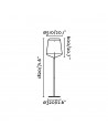 Buy STOOD BLACK FLOOR LAMP E27 + WOOD MAX 20W, Faro Barcelona, 29847