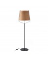 Buy STOOD BLACK FLOOR LAMP E27 + WOOD MAX 20W, Faro Barcelona, 29847