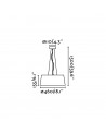 Buy AINA LED WHITE PENDANT LAMP SMD LED 40W 2700K 3000, Faro Barcelona, 64174