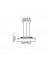 Buy DOLME WHITE PENDANT LAMP Ø400 LED 24W, Faro Barcelona, 64099