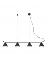 FLASH LED Black pendant lamp 4L