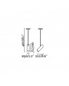 Buy LINK WHITE PENDANT LAMP 1 X GU10 11W, Faro Barcelona, 29877