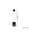 Pendant lamp ORBIS 1 black
