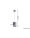 Pendant lamp ORBIS 1 grey