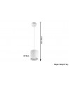 Pendant lamp ORBIS 1 white