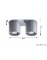 Plafond ORBIS 2 grey