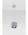 Pendant lamp QUAD 1 grey