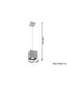 Pendant lamp QUAD 1 grey
