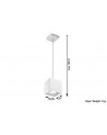 Pendant lamp QUAD 1 white