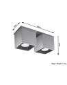 Plafond QUAD 2 grey