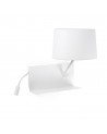 Buy HANDY WHITE RIGHT WALL LAMP 1XE27 20W USB LED 3W, Faro Barcelona, 28414