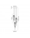 Agnes Pendant Round, 3 x GU10, Polished Chrome