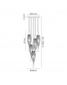 Agnes Pendant Round, 5 x GU10, Polished Chrome