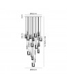 Paola Pendant 5M, 21 x 4.5W LED Polished Chrome