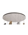 Thalia Pendant 5M, 21 x G9, Polished Chrome/Clear & Amber & Smoked Glass