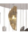 Thalia Pendant 5M, 21 x G9, Polished Chrome/Clear & Amber & Smoked Glass