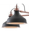 Morgan Telescopic 5 Light, 5 x E27, Sand Black/Copper/White