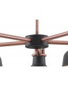 Morgan Telescopic 5 Light, 5 x E27, Sand Black/Copper/White