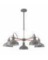 Morgan Telescopic 5 Light, 5 x E27, Sand Grey/Copper/White