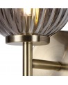 Arianna Wall Lamp, 1 x G9, Antique Brass/Smoked Glass