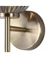 Arianna Wall Lamp, 1 x G9, Antique Brass/Smoked Glass