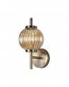 Arianna Wall Lamp, 1 x G9, Antique Brass/Amber Glass