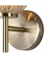 Arianna Wall Lamp, 1 x G9, Antique Brass/Amber Glass