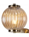 Arianna Wall Lamp, 1 x G9, Antique Brass/Amber Glass