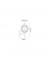 Arianna Wall Lamp, 1 x G9, Antique Brass/Amber Glass
