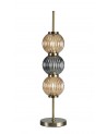 Arianna Table Lamp, 3 x G9, Antique Brass/Smoked & Amber Glass