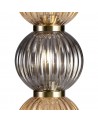Arianna Table Lamp, 3 x G9, Antique Brass/Smoked & Amber Glass
