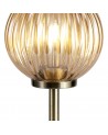 Arianna Table Lamp, 3 x G9, Antique Brass/Smoked & Amber Glass