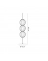 Arianna Table Lamp, 3 x G9, Antique Brass/Smoked & Amber Glass