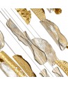 Alana Pendant 5M, 21 x G9, Brass/Copper & Cognac Glass