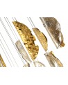 Alana Pendant 5M, 21 x G9, Brass/Copper & Cognac Glass