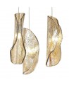 Alana Pendant 5M, 21 x G9, Brass/Copper & Cognac Glass