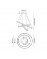 Layla Pendant, 1 x 50W/30W/20W LED, 4000K, 5470lm, Dimmable, Matt White, 3yrs Warranty