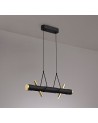 Mollie Pendant, 4 x 2W LED, 3000K, 1120lm, Sand  Black/Gold, 3yrs Warranty