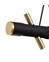 Mollie Pendant, 4 x 2W LED, 3000K, 1120lm, Sand  Black/Gold, 3yrs Warranty