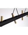 Mollie Pendant, 10 x 2W LED, 3000K, 2800lm, Sand Black/Gold, 3yrs Warranty