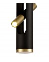 Mollie Pendant, 2 x 2W LED, 3000K, 560lm, Sand Black/Gold, 3yrs Warranty