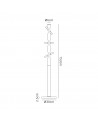 Mollie Floor Lamp, 6 x 2W LED, 3000K, 1680lm, Sand Black/Gold, 3yrs Warranty