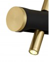 Mollie Wall Light, 2 x 2W LED, 3000K, 560lm, Sand Black/Gold, 3yrs Warranty