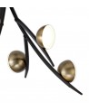 Aliyah 8 Light Ceiling Pendant, 8 x 3W LED, 3000K, 1320lm, Black/Antique Brass, 3yrs Warranty
